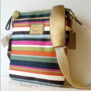 Gently Used Genuine Coach Legacy Stripe Swingpack